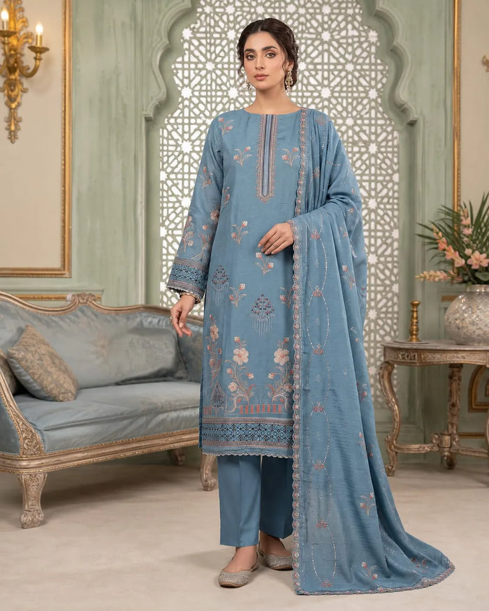 Noor Fashion Vol-230 | Dhanak Crystal 2-Head Full Embroidered 3-Piece Suit