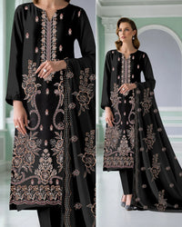 Noor Fashion Bana Dora Lawn Embroidered 3-Piece Suit | Volume 1005