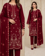 04 Noor Fashion Breezay Bana Dora Lawn  | Premium Embroidered 3 Piece Lawn Suit