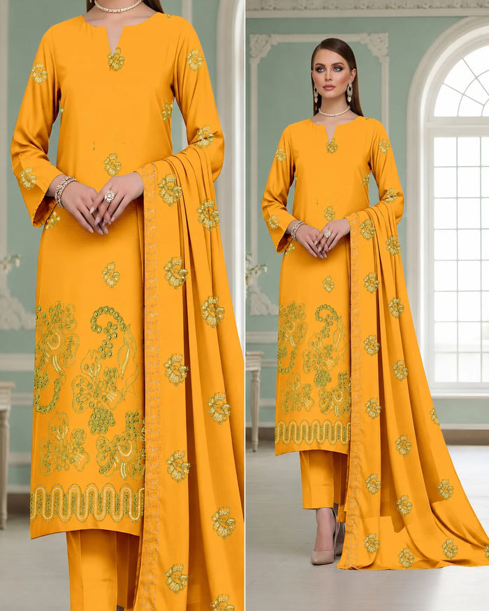06 Noor Fashion Breezay Bana Dora Lawn  | Premium Embroidered 3 Piece Lawn Suit
