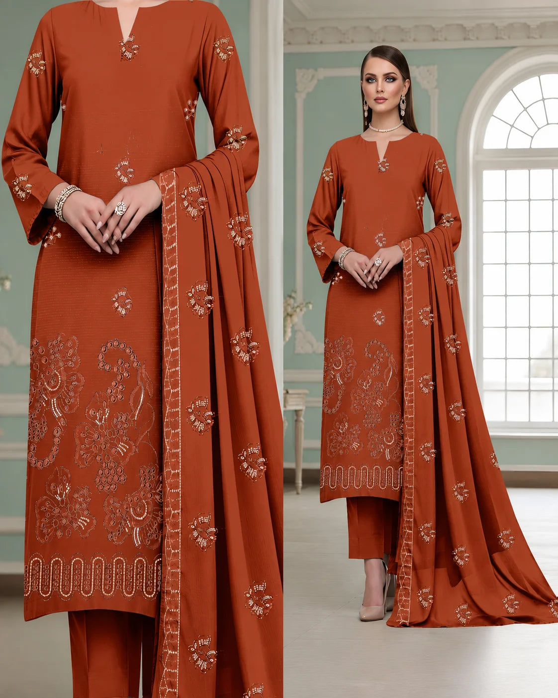 06 Noor Fashion Breezay Bana Dora Lawn  | Premium Embroidered 3 Piece Lawn Suit