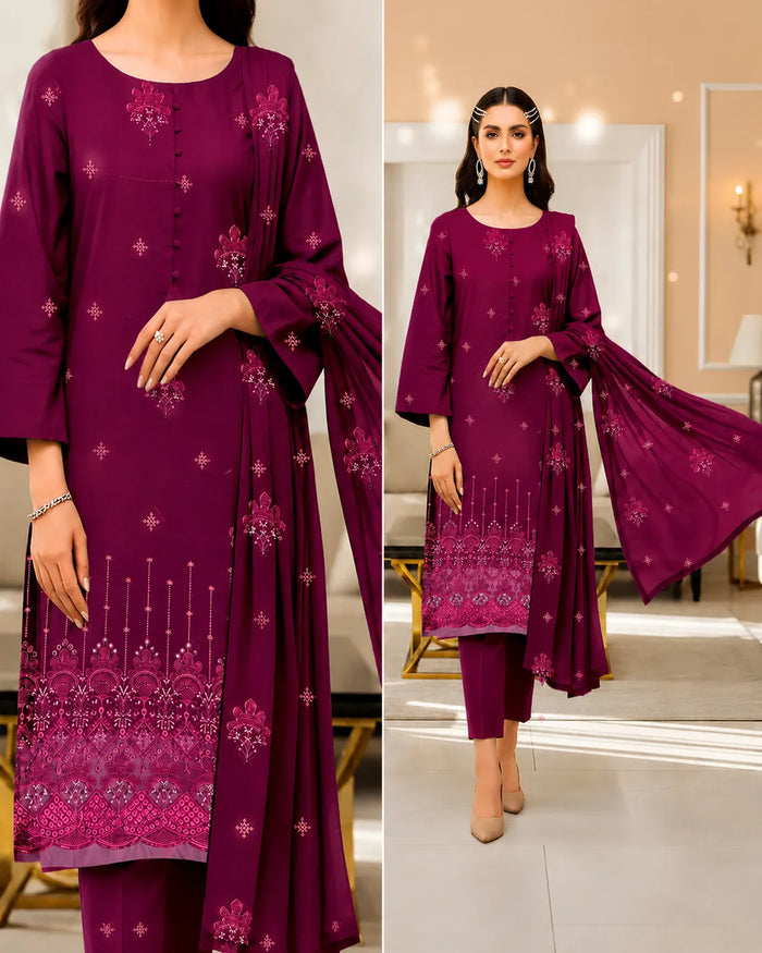 1007 Noor Fashion Breezay Bana Dora Lawn  | Premium Embroidered 3 Piece Lawn Suit