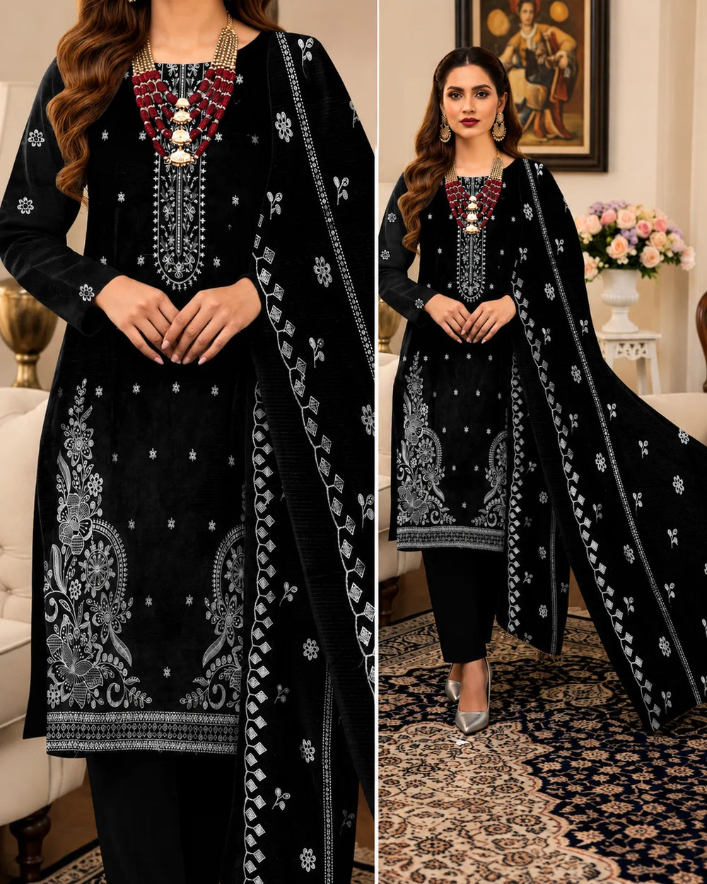 1009 Noor Fashion Breezay Bana Dora Lawn  | Premium Embroidered 3 Piece Lawn Suit