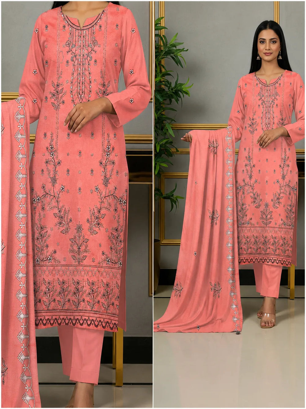 1011 Noor Fashion Breezay Bana Dora Lawn  | Premium Embroidered 3 Piece Lawn Suit