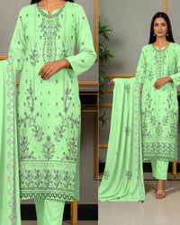 Bana Dora Lawn Embroidered 3-Piece Suit | Volume 1011