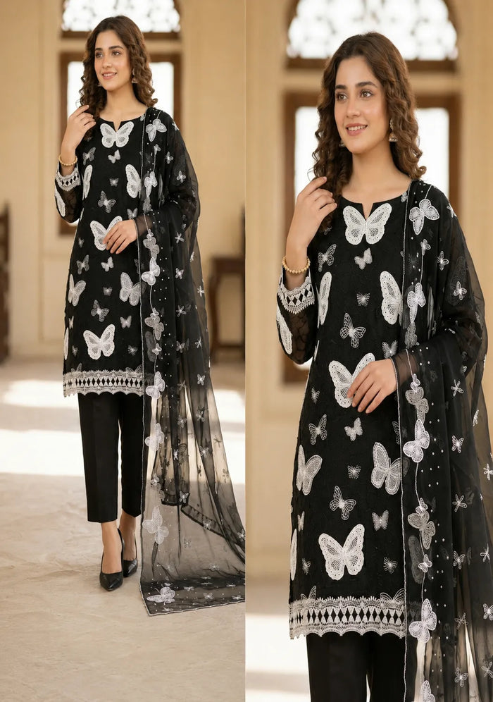 1021 Noor Fashion Breezay Bana Dora Lawn  | Premium Embroidered 3 Piece Lawn Suit