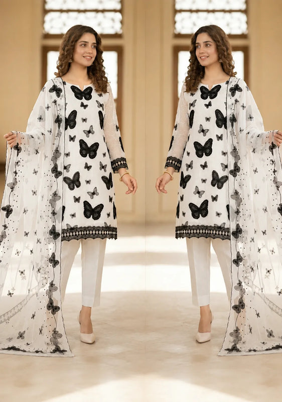 Breezay Bana Dora Lawn Embroidered 3-Piece Suit | Volume 1021