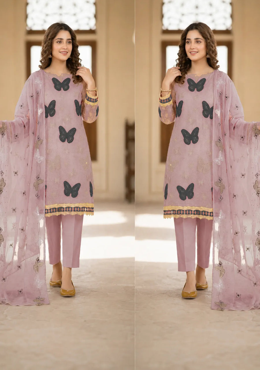 Breezay Bana Dora Lawn Embroidered 3-Piece Suit | Volume 1021