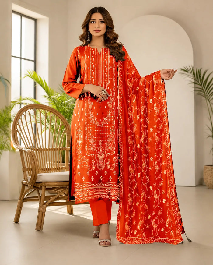 1026 Noor Fashion Breezay Bana Dora Lawn  | Premium Embroidered 3 Piece Lawn Suit