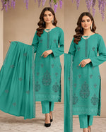 28 Noor Fashion Breezay Bana Dora Lawn  | Premium Embroidered 3 Piece Lawn Suit