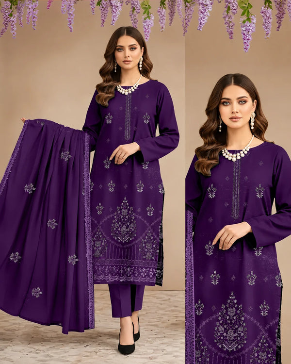 Lawn Bana Dora Embroidered 3-Piece Suit | Volume 25