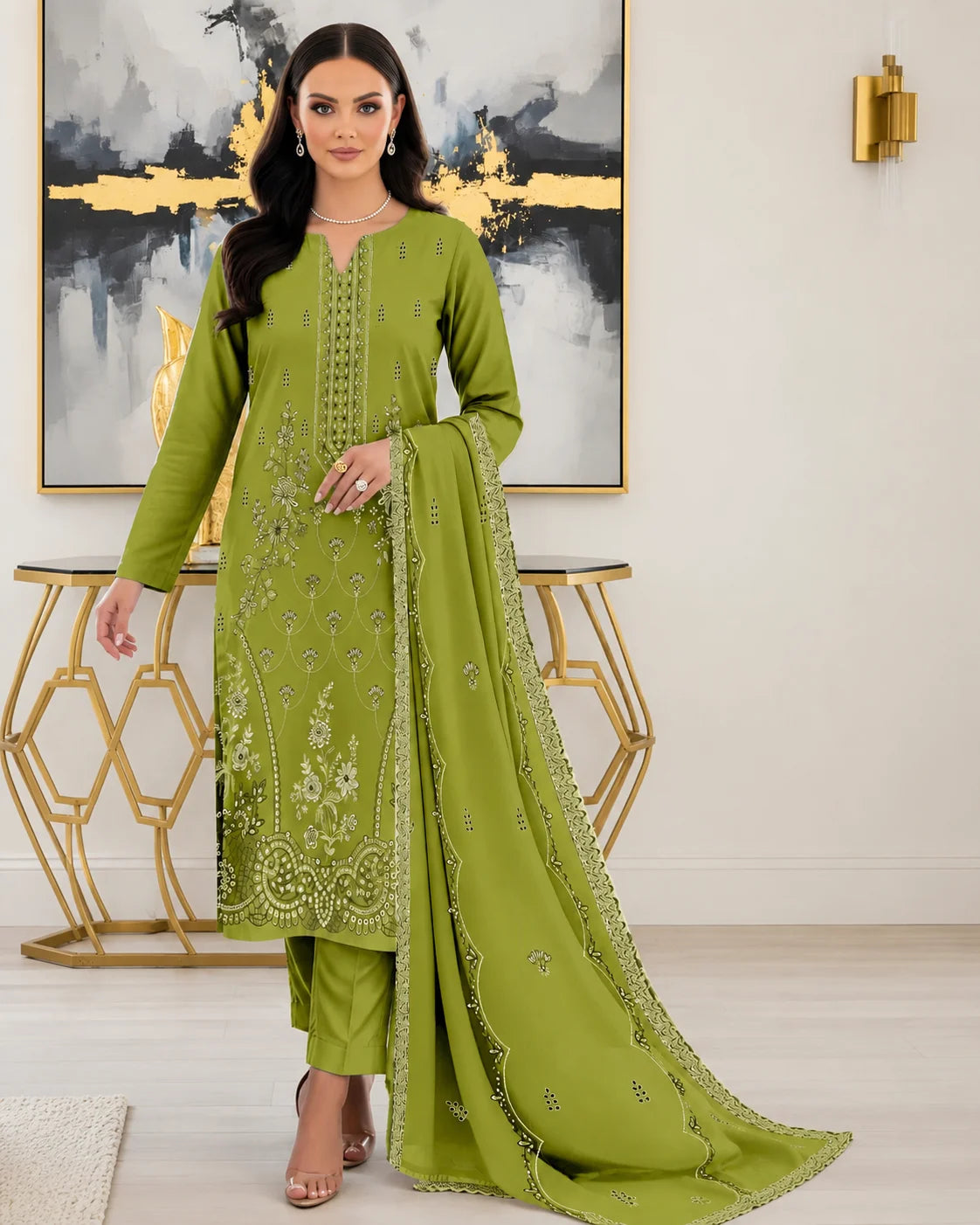 37Noor Fashion Breezay Bana Dora Lawn  | Premium Embroidered 3 Piece Lawn Suit
