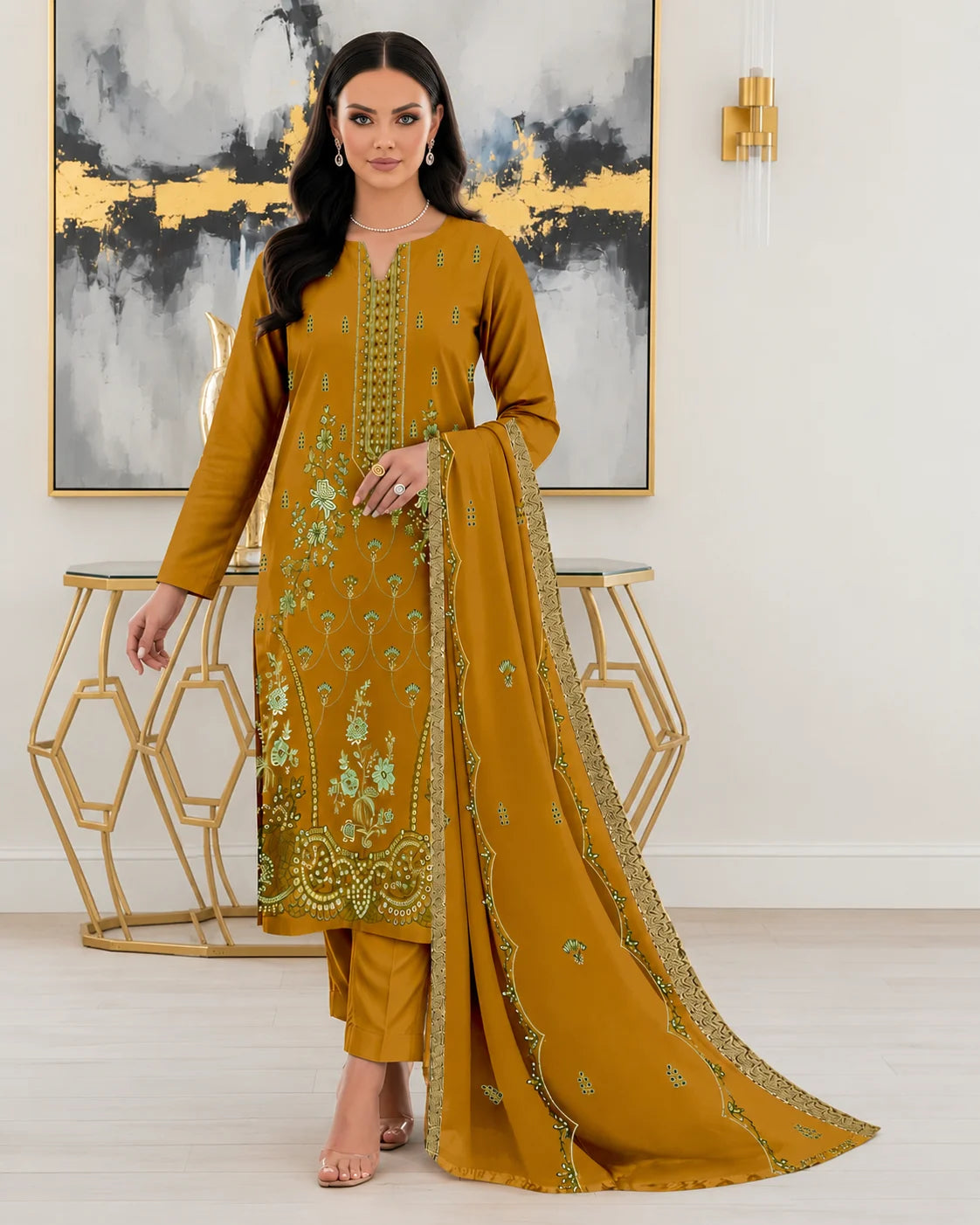 37Noor Fashion Breezay Bana Dora Lawn  | Premium Embroidered 3 Piece Lawn Suit