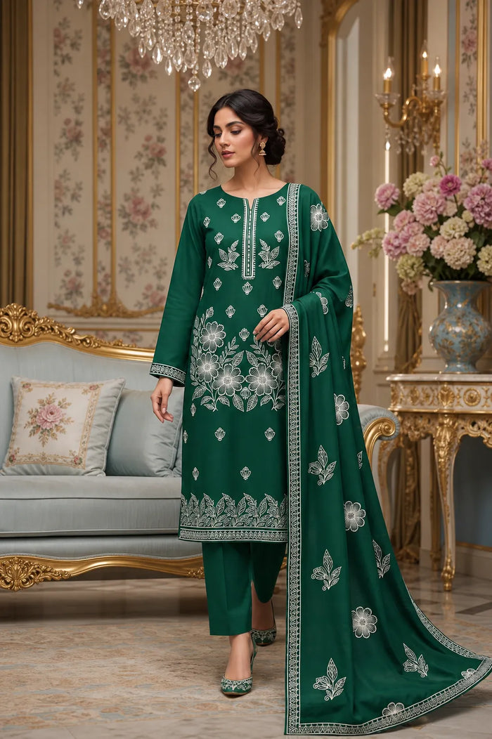 Dhanak Bana Dora Embroidered 3-Piece Suit | Vol-202

