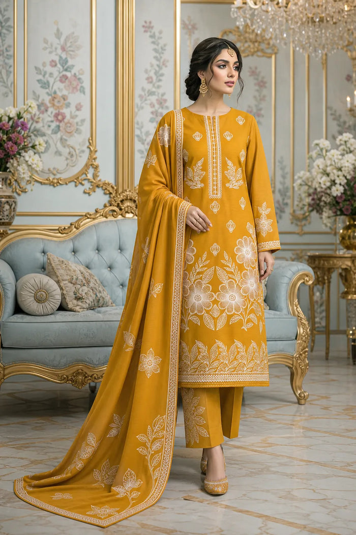 Dhanak Bana Dora Embroidered 3-Piece Suit | Vol-202

