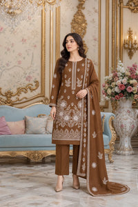 Dhanak Bana Dora Embroidered 3-Piece Suit | Vol-202
