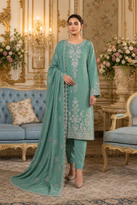 Dhanak Crystal Bana Dora Embroidered 3-Piece Suit | Volume 203