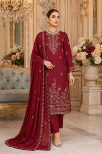 Dhanak Crystal Bana Dora Embroidered 3-Piece Suit | Volume 203