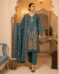 Noor Fashion Vol-219 | Linen 2-Head Full Embroidered 3-Piece Suit