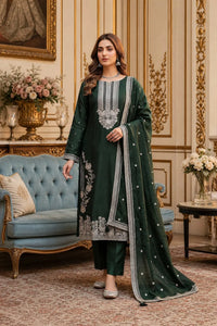 Noor Fashion Vol-226 | Kotrai Velvet 2-Head Full Embroidered 3-Piece Suit –