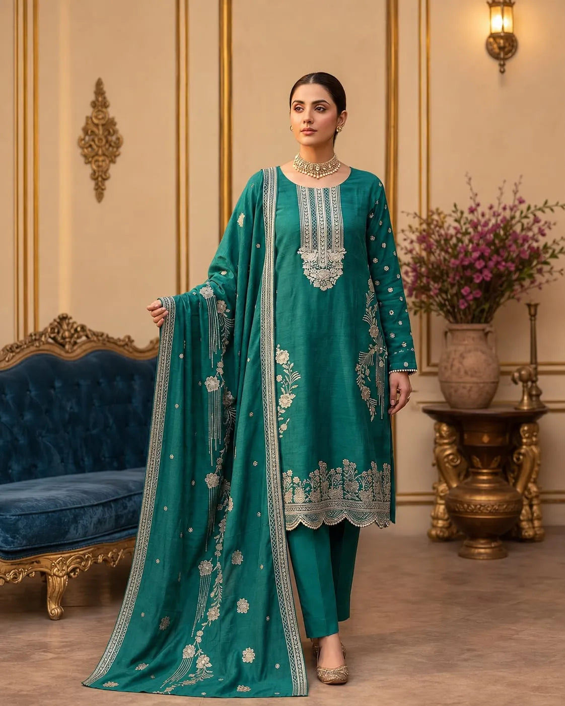 Noor Fashion Velvet Embroidered
