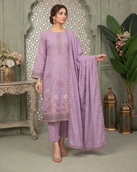 Noor Fashion Vol-230 | Dhanak Crystal 2-Head Full Embroidered 3-Piece Suit