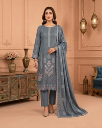 Noor Fashion Vol-231 | Peach Crystal Dhanak 2-Head Full Embroidered 3-Piece Suit