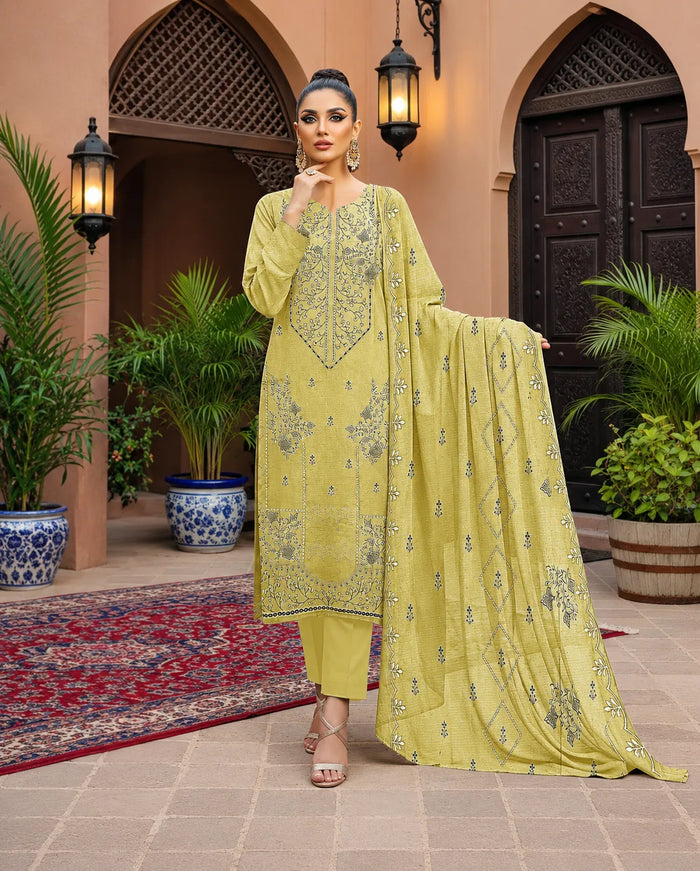 1029 Noor Fashion Breezay Bana Dora Lawn  | Premium Embroidered 3 Piece Lawn Suit