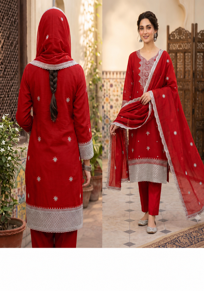 1018 Noor Fashion Breezay Bana Dora Lawn  | Premium Embroidered 3 Piece Lawn Suit