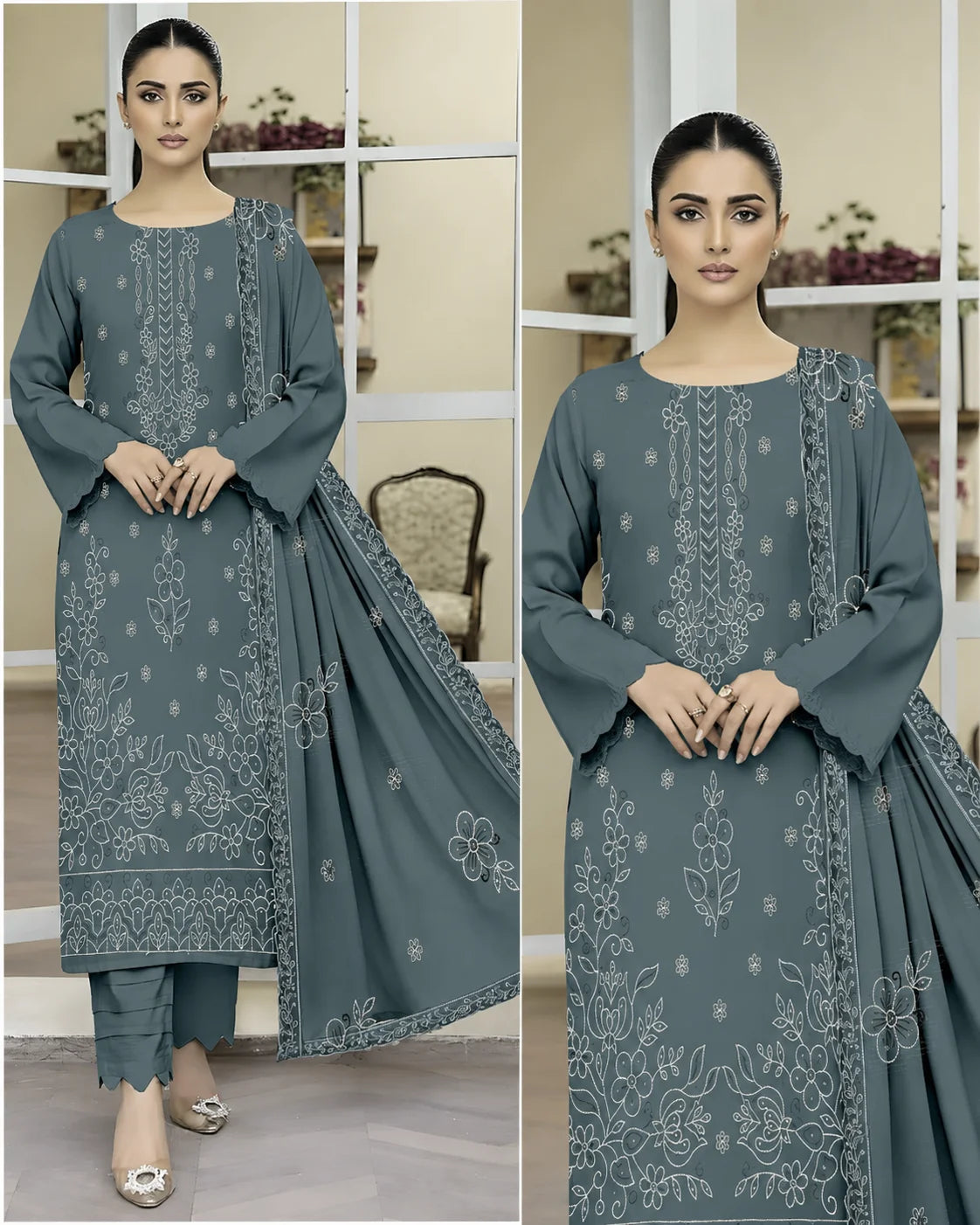 29 Noor Fashion Breezay Bana Dora Lawn  | Premium Embroidered 3 Piece Lawn Suit