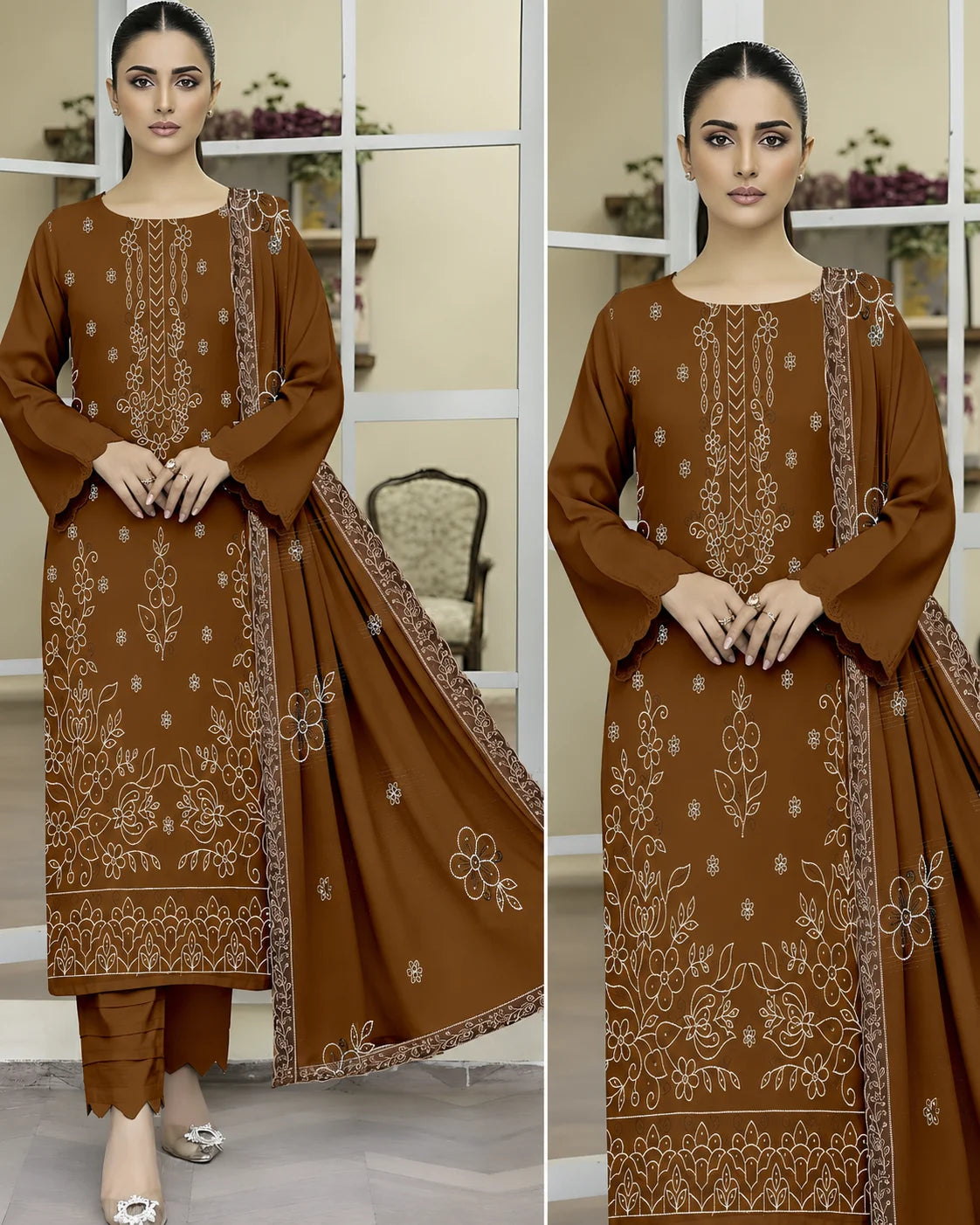 29 Noor Fashion Breezay Bana Dora Lawn  | Premium Embroidered 3 Piece Lawn Suit