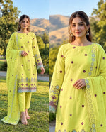 Noor Fashion Breezay Bana Dora Lawn  | Premium Embroidered 3 Piece Lawn Suit