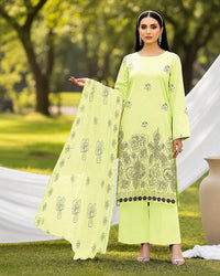 Bana Dora Lawn Collection Embroidered 3-Piece Suit | Volume 1028