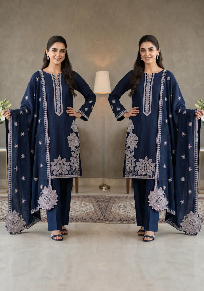 1022 Noor Fashion Breezay Bana Dora Lawn  | Premium Embroidered 3 Piece Lawn Suit