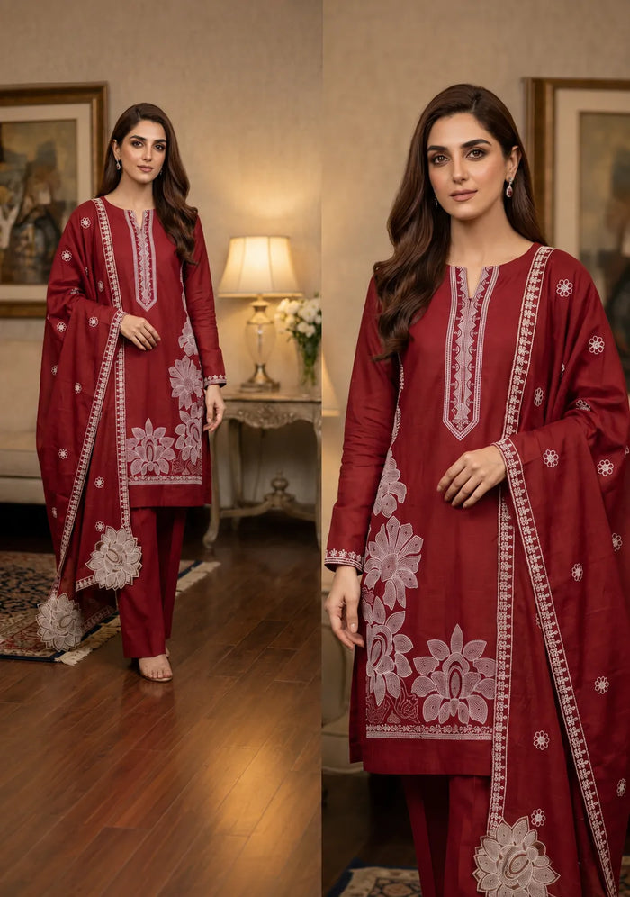 1022 Noor Fashion Breezay Bana Dora Lawn  | Premium Embroidered 3 Piece Lawn Suit