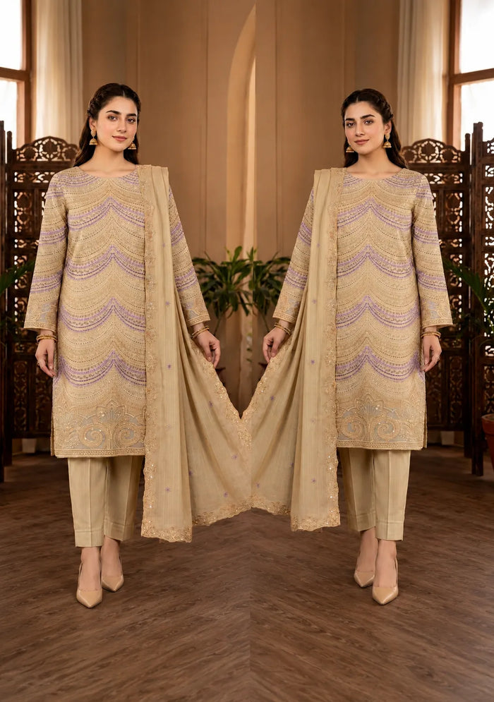 1020Noor Fashion Breezay Bana Dora Lawn  | Premium Embroidered 3 Piece Lawn Suit