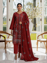Crystal Dhanak Embroidered 3-Piece Suit | VOL-301