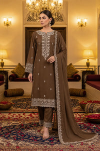 Dora Dhanak 2Head Full Embroidered 3-Piece Suit by Noor Fashion Vol-303