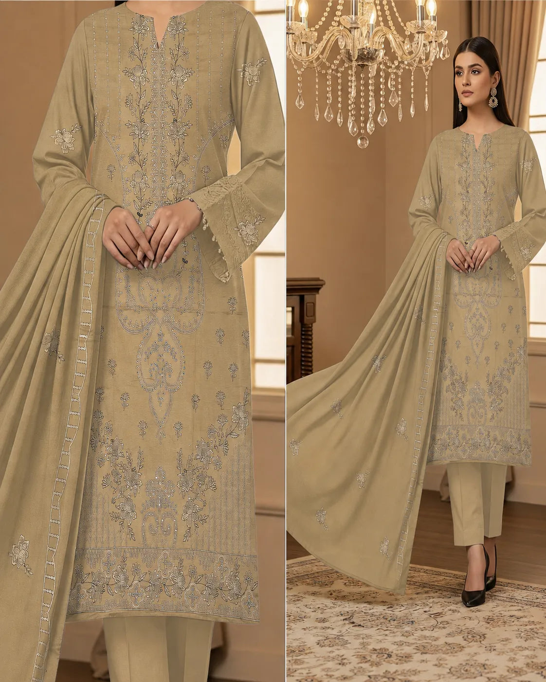 1010 Noor Fashion Breezay Bana Dora Lawn  | Premium Embroidered 3 Piece Lawn Suit