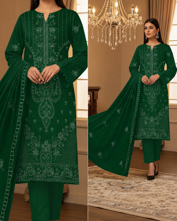 Noor Fashion Bana Dora Lawn Embroidered 3-Piece Suit | Volume 1010