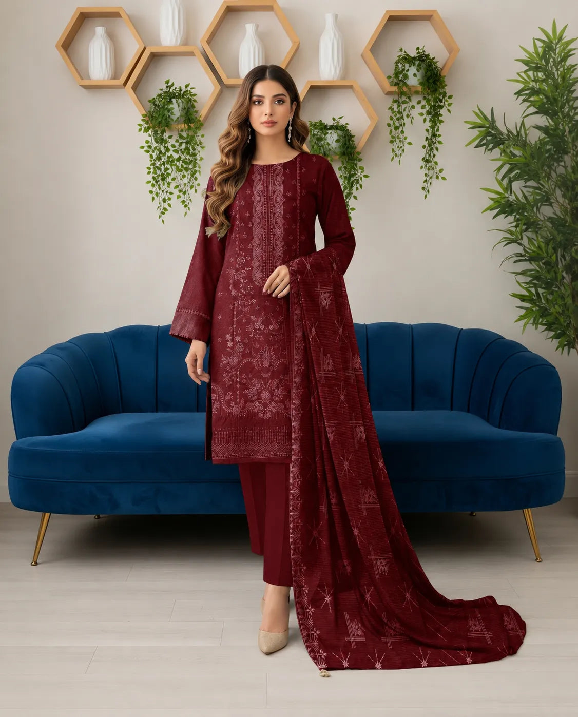 1027 Noor Fashion Breezay Bana Dora Lawn  | Premium Embroidered 3 Piece Lawn Suit