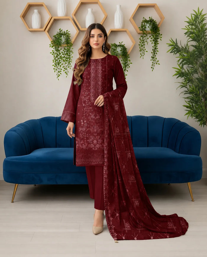 1027 Noor Fashion Breezay Bana Dora Lawn  | Premium Embroidered 3 Piece Lawn Suit