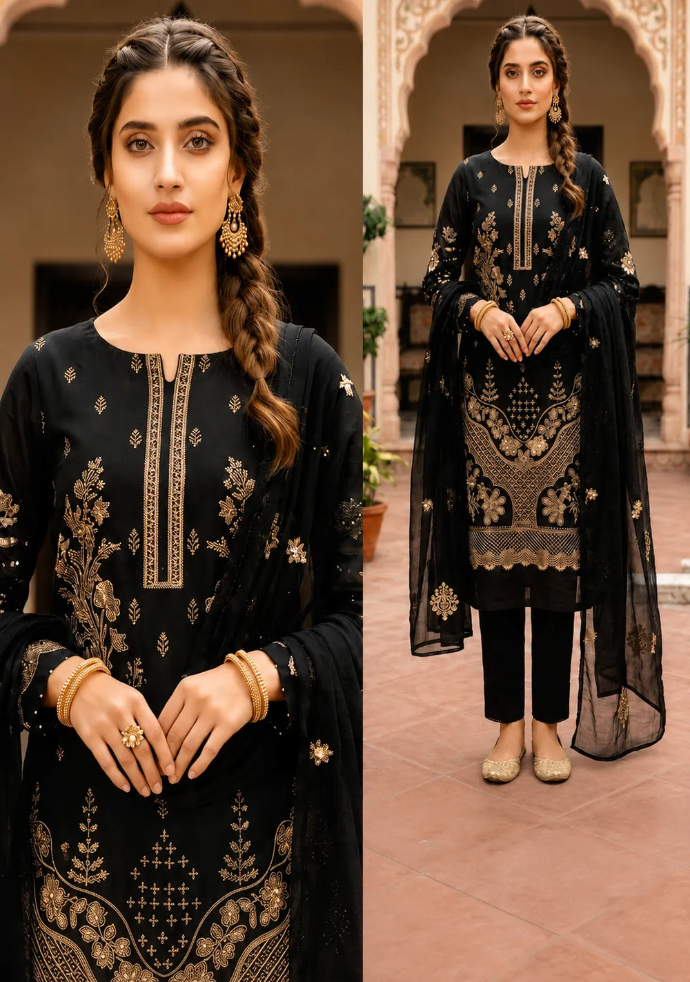 1027 Noor Fashion Breezay Bana Dora Lawn  | Premium Embroidered 3 Piece Lawn Suit